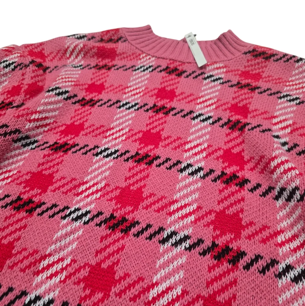 ASOS Chunky Sweater In Check/Plaid Pattern - Picture 6 of 8